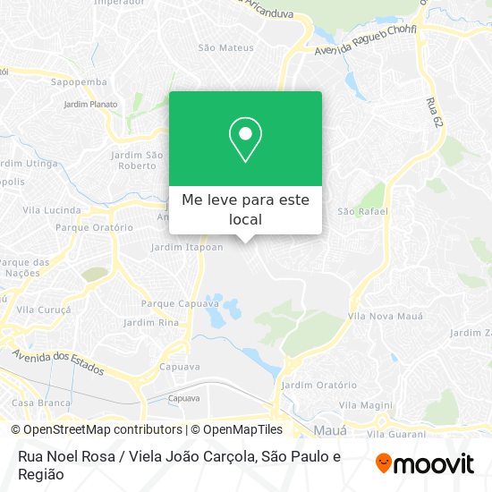 Rua Noel Rosa / Viela João Carçola mapa