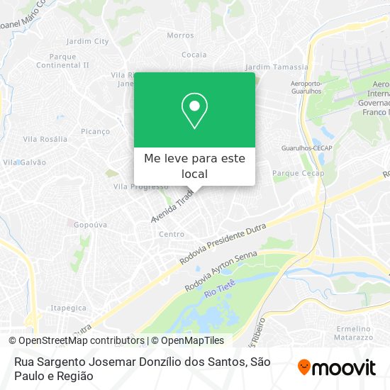 Rua Sargento Josemar Donzílio dos Santos mapa
