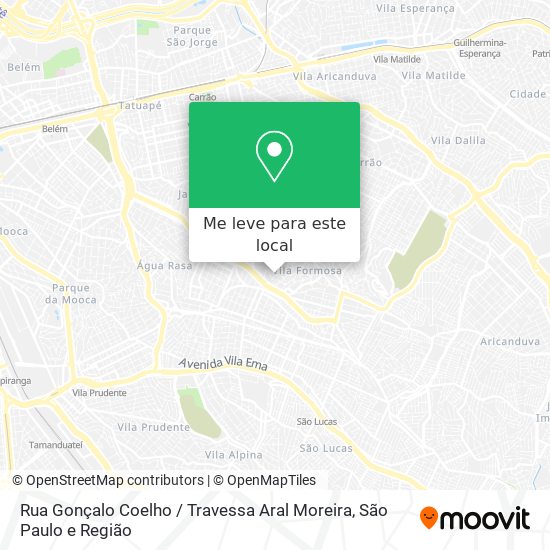 Rua Gonçalo Coelho / Travessa Aral Moreira mapa
