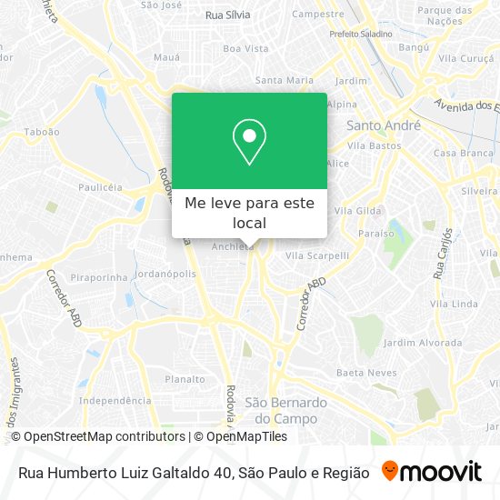Rua Humberto Luiz Galtaldo 40 mapa