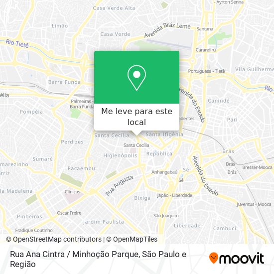 Rua Ana Cintra / Minhoção Parque mapa