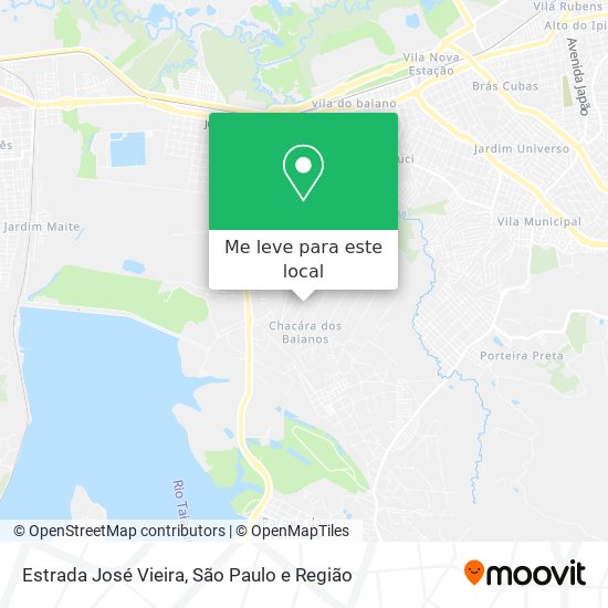 Estrada José Vieira mapa