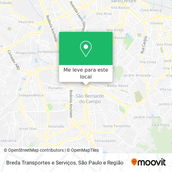 Breda Transportes e Serviços mapa