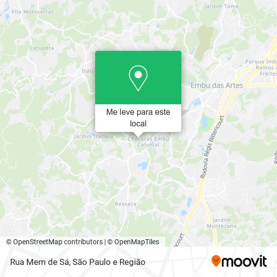 Rua Mem de Sá mapa