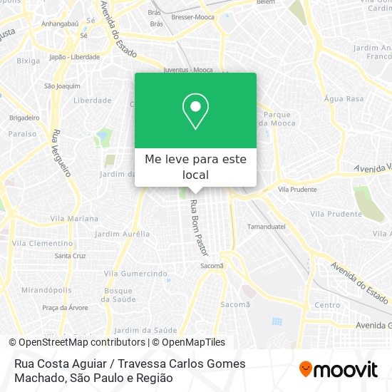Rua Costa Aguiar / Travessa Carlos Gomes Machado mapa