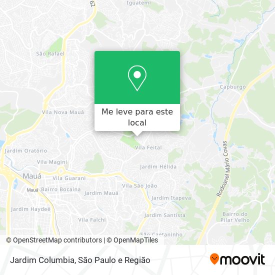 Jardim Columbia mapa