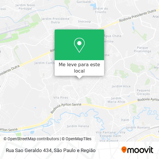 Rua Sao Geraldo 434 mapa