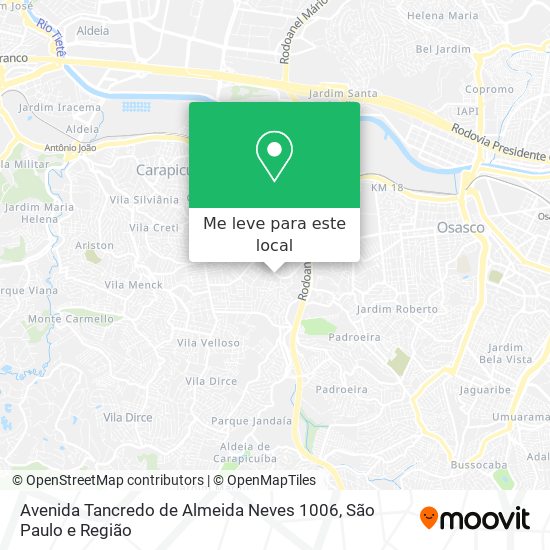 Avenida Tancredo de Almeida Neves 1006 mapa