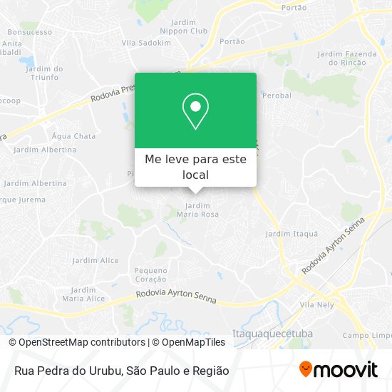 Rua Pedra do Urubu mapa