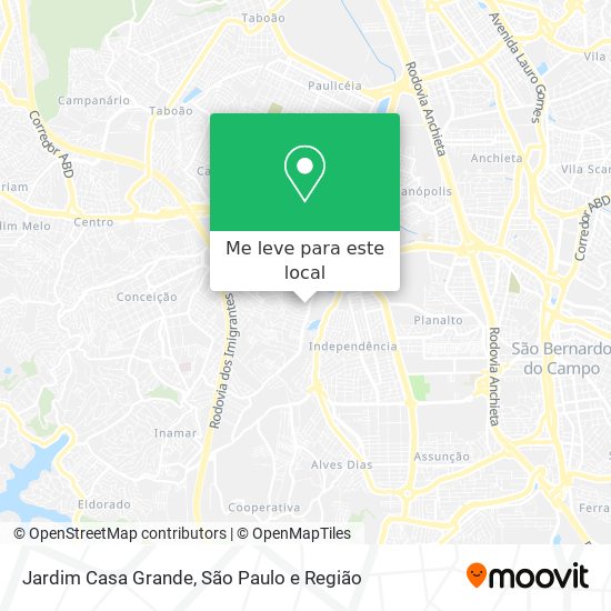 Jardim Casa Grande mapa