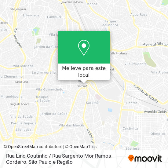 Rua Lino Coutinho / Rua Sargento Mor Ramos Cordeiro mapa