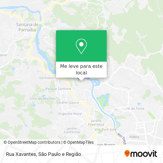 Rua Xavantes mapa