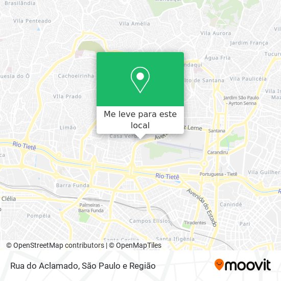 Rua do Aclamado mapa