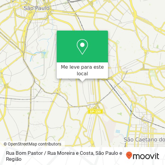 Rua Bom Pastor / Rua Moreira e Costa mapa
