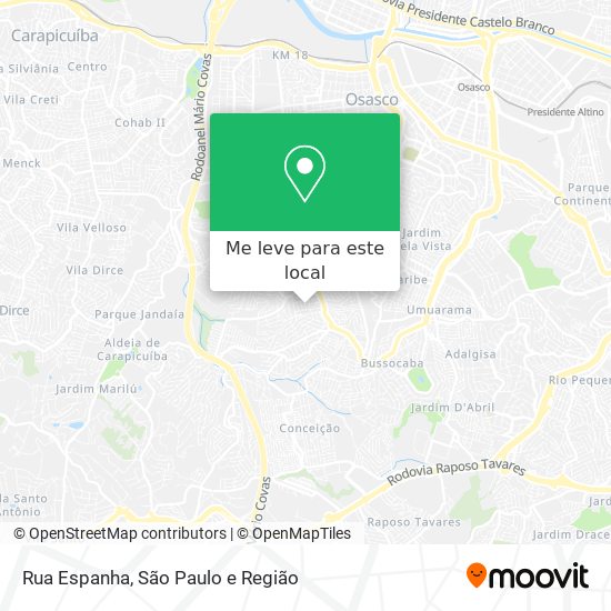 Rua Espanha mapa