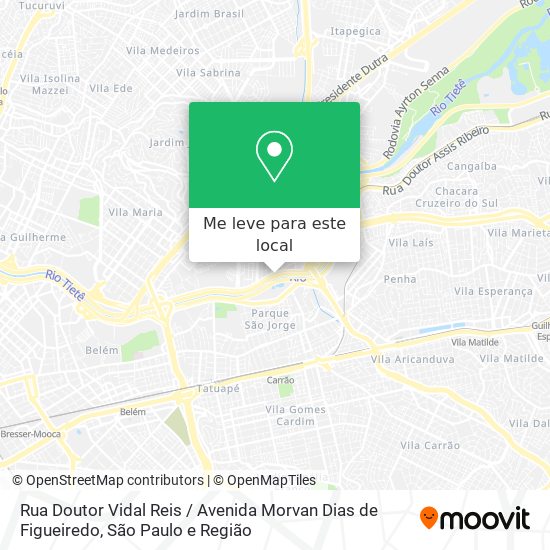 Rua Doutor Vidal Reis / Avenida Morvan Dias de Figueiredo mapa