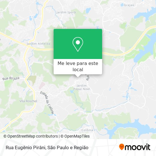 Rua Eugênio Pirâni mapa