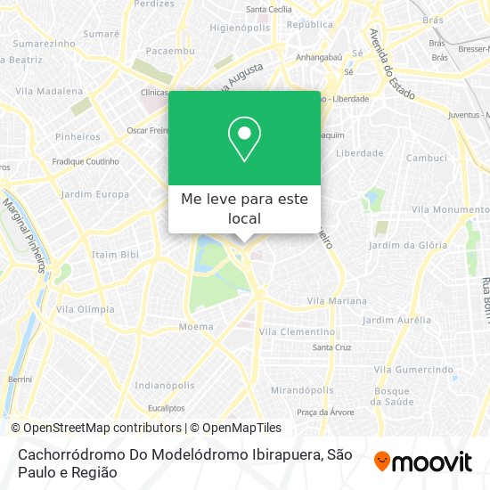 Cachorródromo Do Modelódromo Ibirapuera mapa