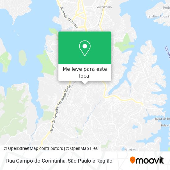 Rua Campo do Corintinha mapa