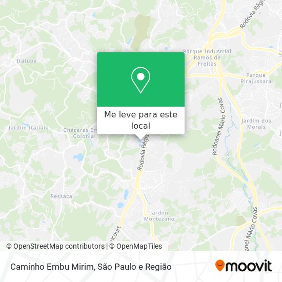 Caminho Embu Mirim mapa