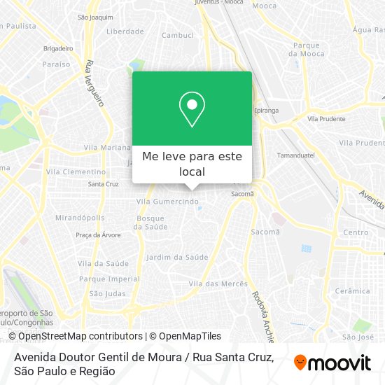 Avenida Doutor Gentil de Moura / Rua Santa Cruz mapa