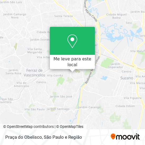 Praça do Obelisco mapa