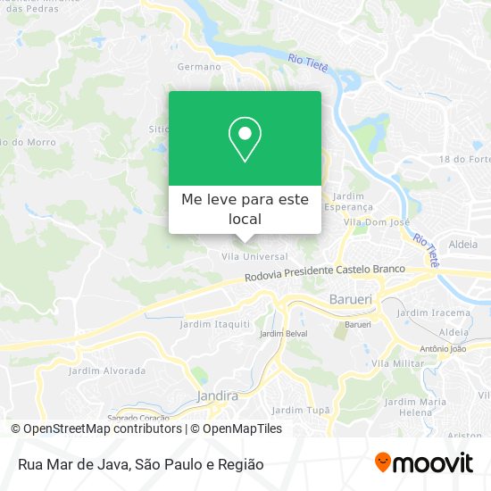 Rua Mar de Java mapa