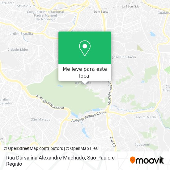 Rua Durvalina Alexandre Machado mapa