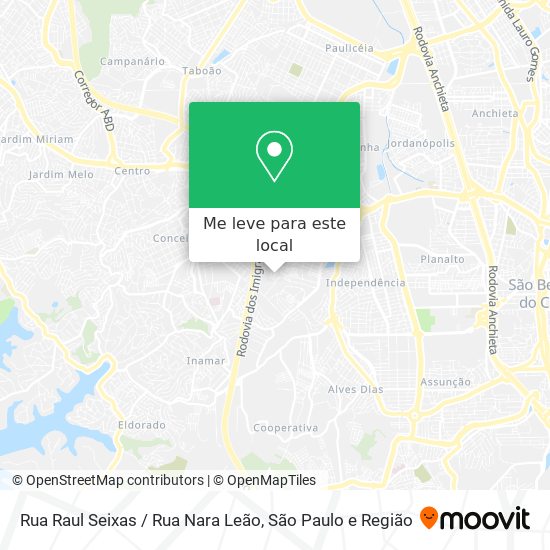 Rua Raul Seixas / Rua Nara Leão mapa