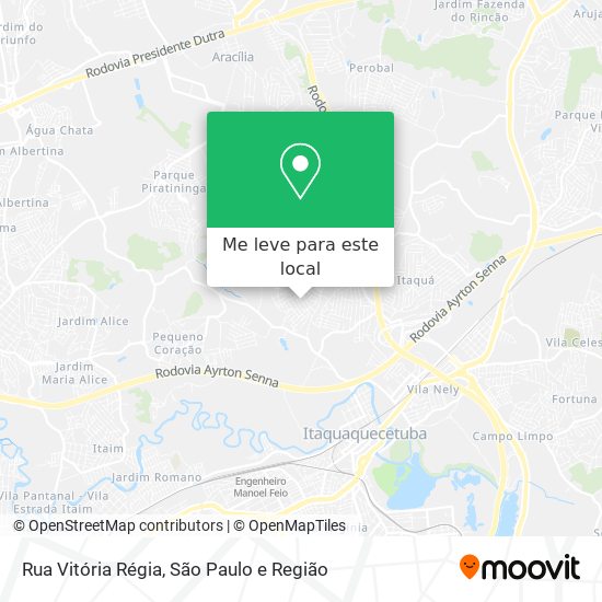 Rua Vitória Régia mapa