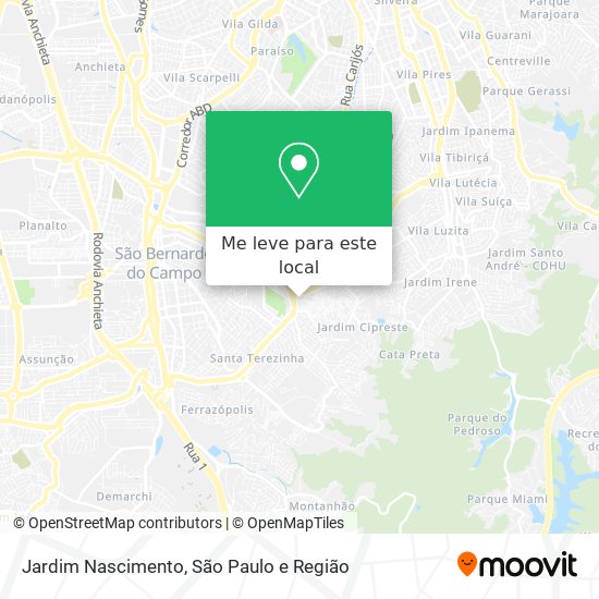 Jardim Nascimento mapa