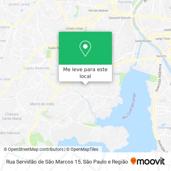 Rua Servidão de São Marcos 15 mapa