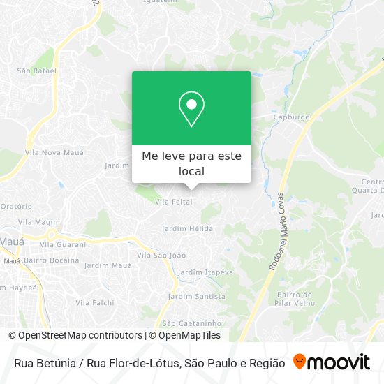 Rua Betúnia / Rua Flor-de-Lótus mapa