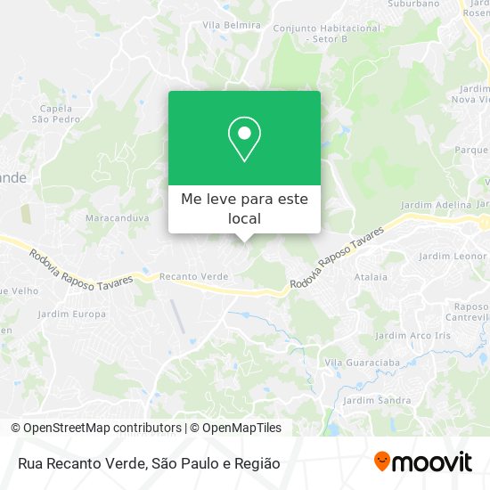 Rua Recanto Verde mapa