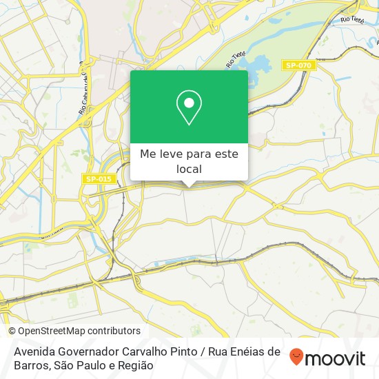 Avenida Governador Carvalho Pinto / Rua Enéias de Barros mapa
