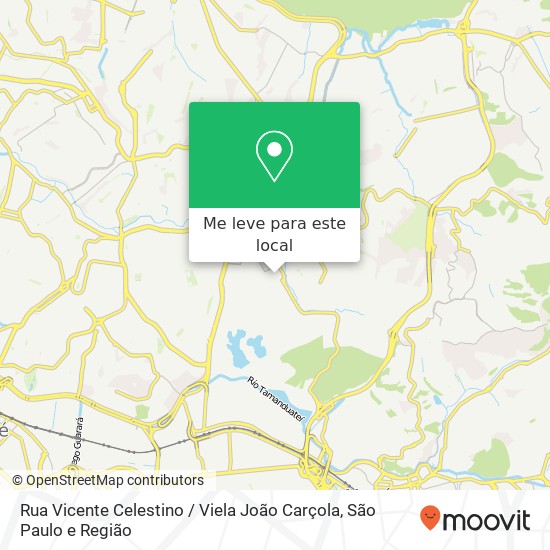 Rua Vicente Celestino / Viela João Carçola mapa