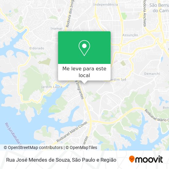 Rua José Mendes de Souza mapa