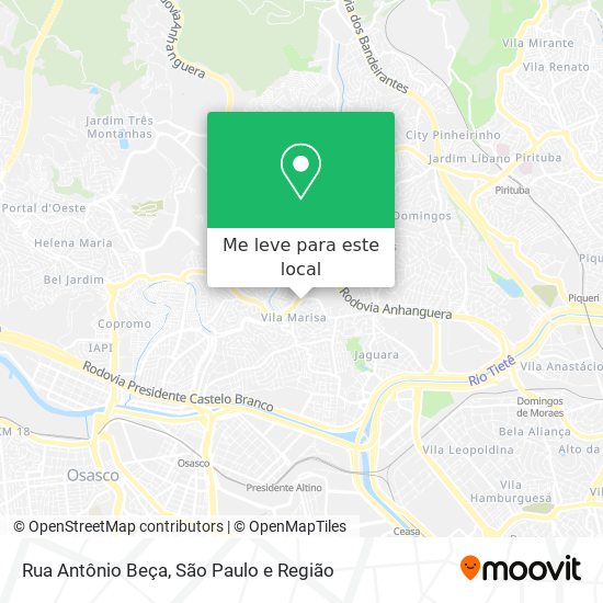 Rua Antônio Beça mapa