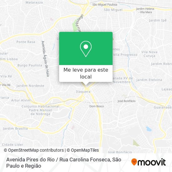 Avenida Pires do Rio / Rua Carolina Fonseca mapa