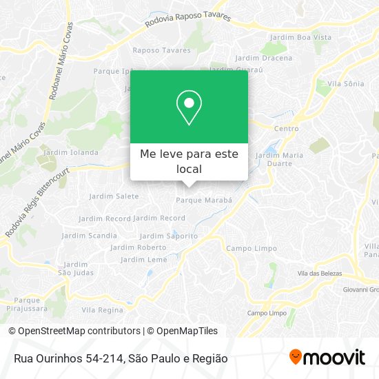 Rua Ourinhos 54-214 mapa