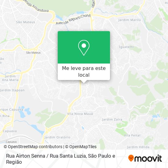 Rua Airton Senna / Rua Santa Luzia mapa