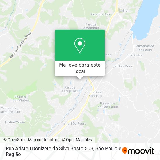 Rua Aristeu Donizete da Silva Basto 503 mapa
