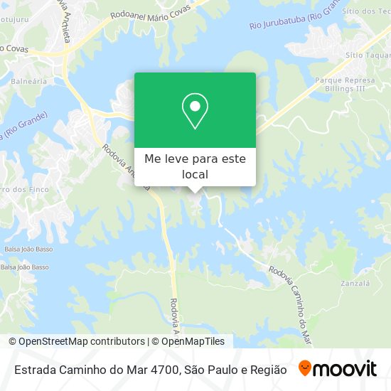 Estrada Caminho do Mar 4700 mapa