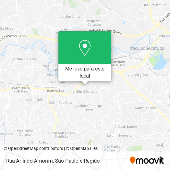 Rua Arlíndo Amorim mapa