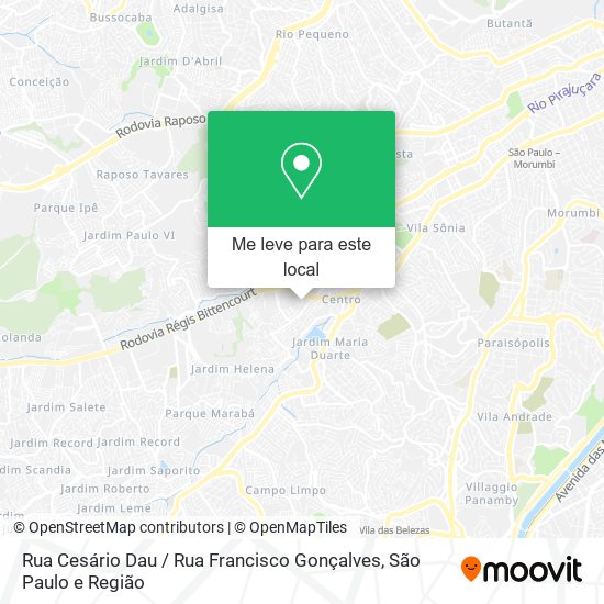 Rua Cesário Dau / Rua Francisco Gonçalves mapa