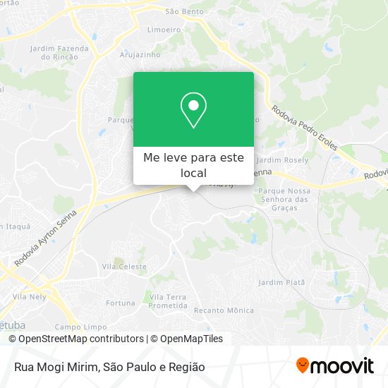 Rua Mogi Mirim mapa