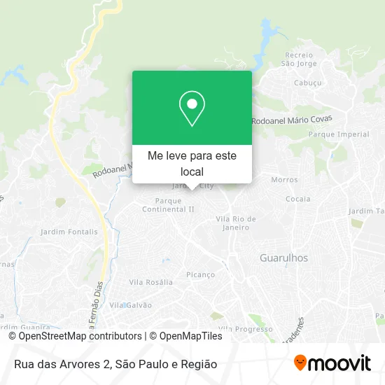 Rua das Arvores 2 mapa