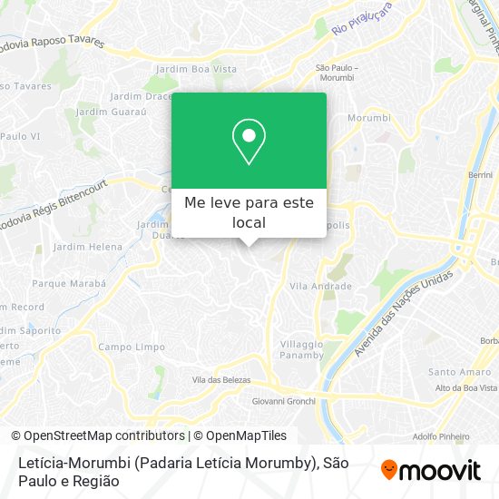 Letícia-Morumbi (Padaria Letícia Morumby) mapa