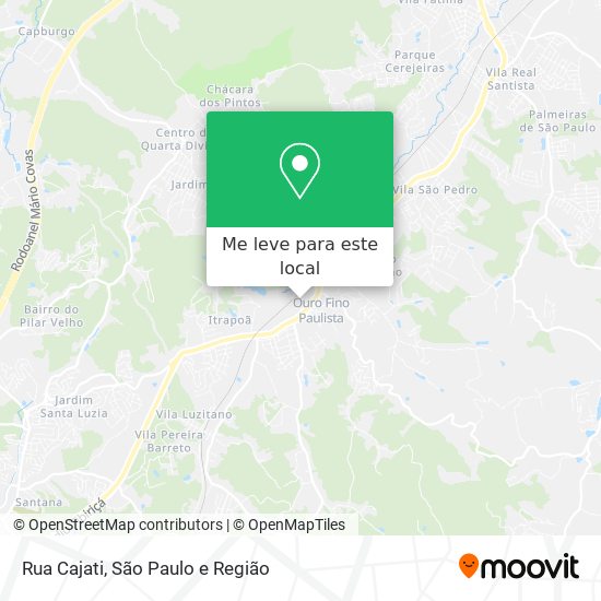 Rua Cajati mapa