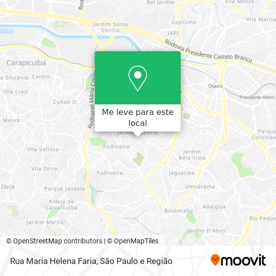 Rua Maria Helena Faria mapa